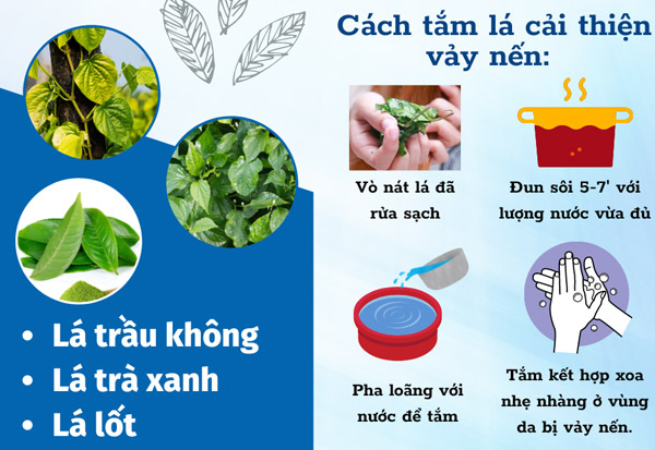 Cách dùng lá tắm giúp giảm triệu chứng vảy nến hiệu quả