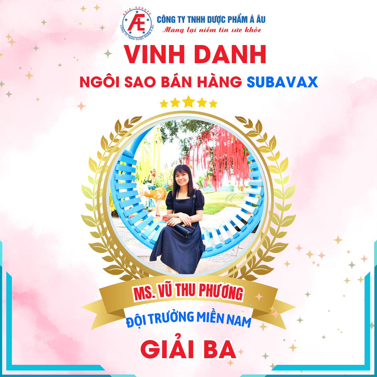 Giải ba thuộc về chị Vũ Thu Phương - Đội trường miền Nam