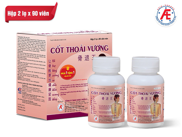 Combo Thực phẩm bảo vệ sức khỏe Cốt Thoái Vương (2 lọ x 90 viên) (mua 1CTVL tặng 1CTV)