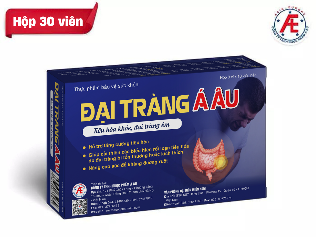 Thực phẩm bảo vệ sức khỏe Đại Tràng Á Âu (Hộp 3 vỉ x 10 viên)