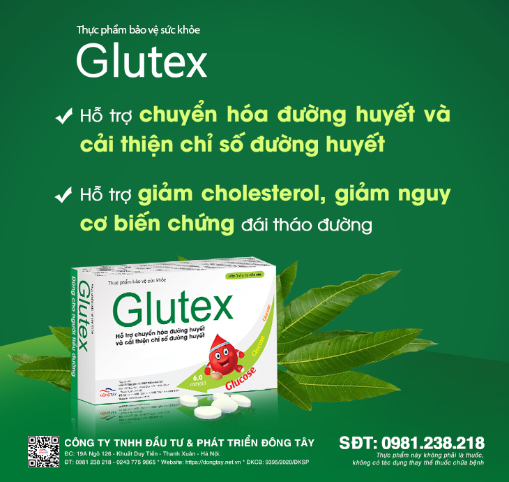 Glutex hỗ trợ chuyển hóa đường và cải thiện chỉ số đường huyết