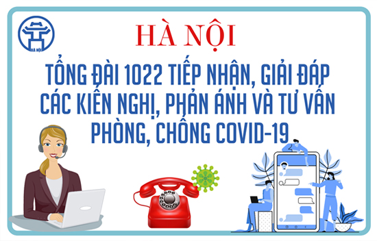 Người dân Hà Nội sẽ được tư vấn sức khỏe liên quan COVID-19 qua tổng đài 1022