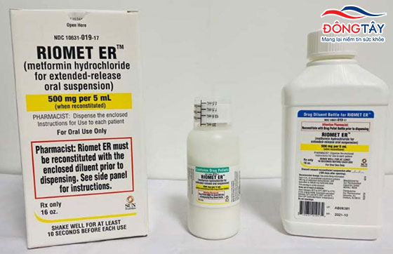 Hỗn dịch Riomet ER (Metformin 500mg/5ml) của Sun Pharmaceutical Industries (SUN PHARMA)